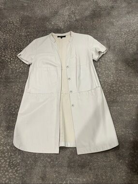 LAFAYETTE 148 LEATHER WHITE  JACKET/ TOP SIZE 0
